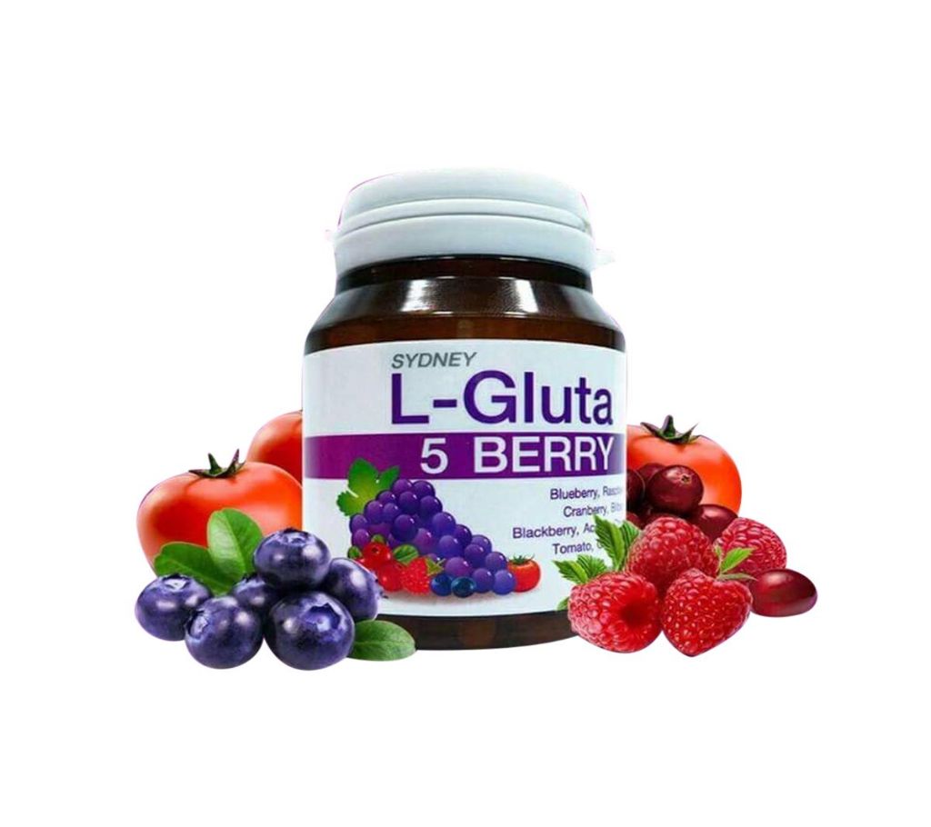 Complément Glutathion L-Gluta 5 Berry – Pour éclaircir La Peau, Réduire Taches Et Taches De Rousseur